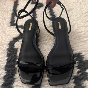 Express Strappy Black Heels in size 9.5